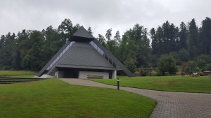 Cemetery mausoleum.